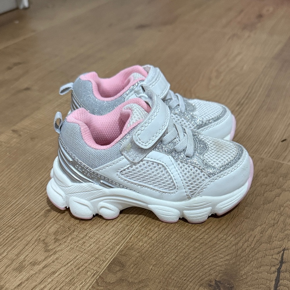 Carter's Silver and Pink Kids Sneakers